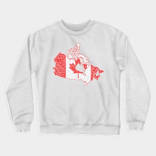 Canada Map Design Crewneck Sweatshirt